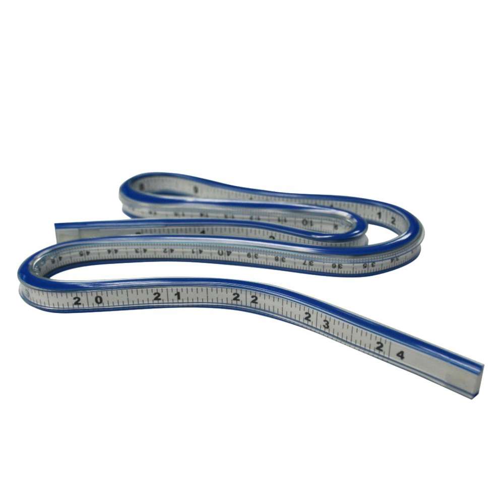 Regla curva flexible en cm y pulgadas de 60 cm o 24 pulgadas